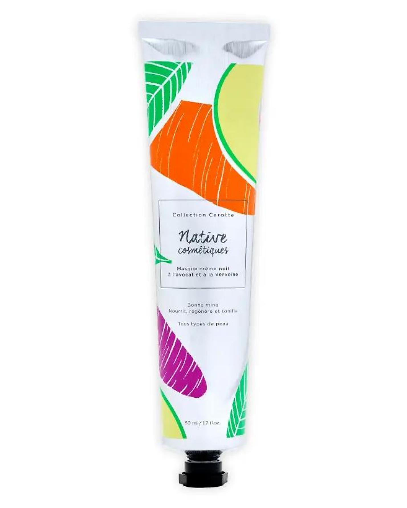 Masque crème nuit Carotte, Avocat, Verveine - 50 ml